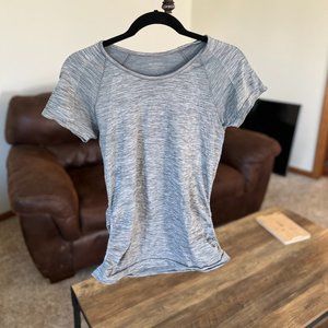 Athleta Ruched Tshirt Gray